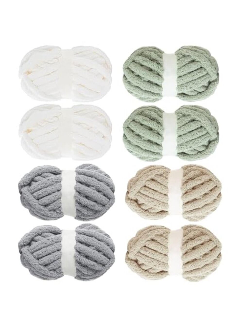 Chunky Chenille Yarn Super Bulky Jumbo Crochet Knitting Blanket Soft Yarn
